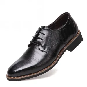 100% Genuine Leather Mens Dress Shoes, High Quality Oxford Shoes For Men, Lace-Up Business Men Shoes, Brand Men Wedding Shoes
