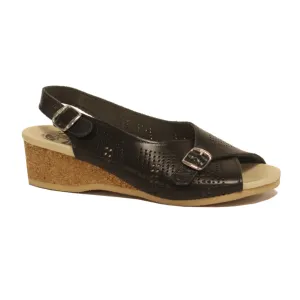 #562 Classic Perforated Sling-back | Black