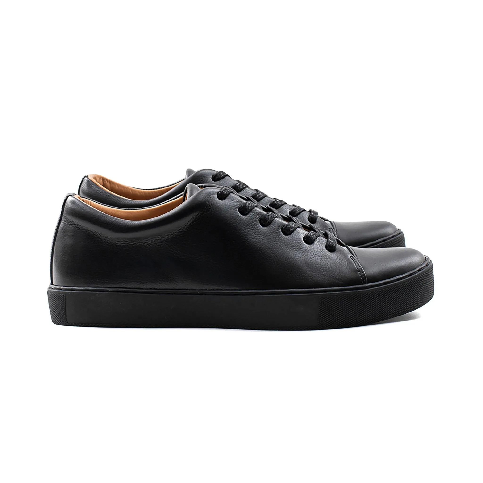 Abington Toe Cap - All Black Calf