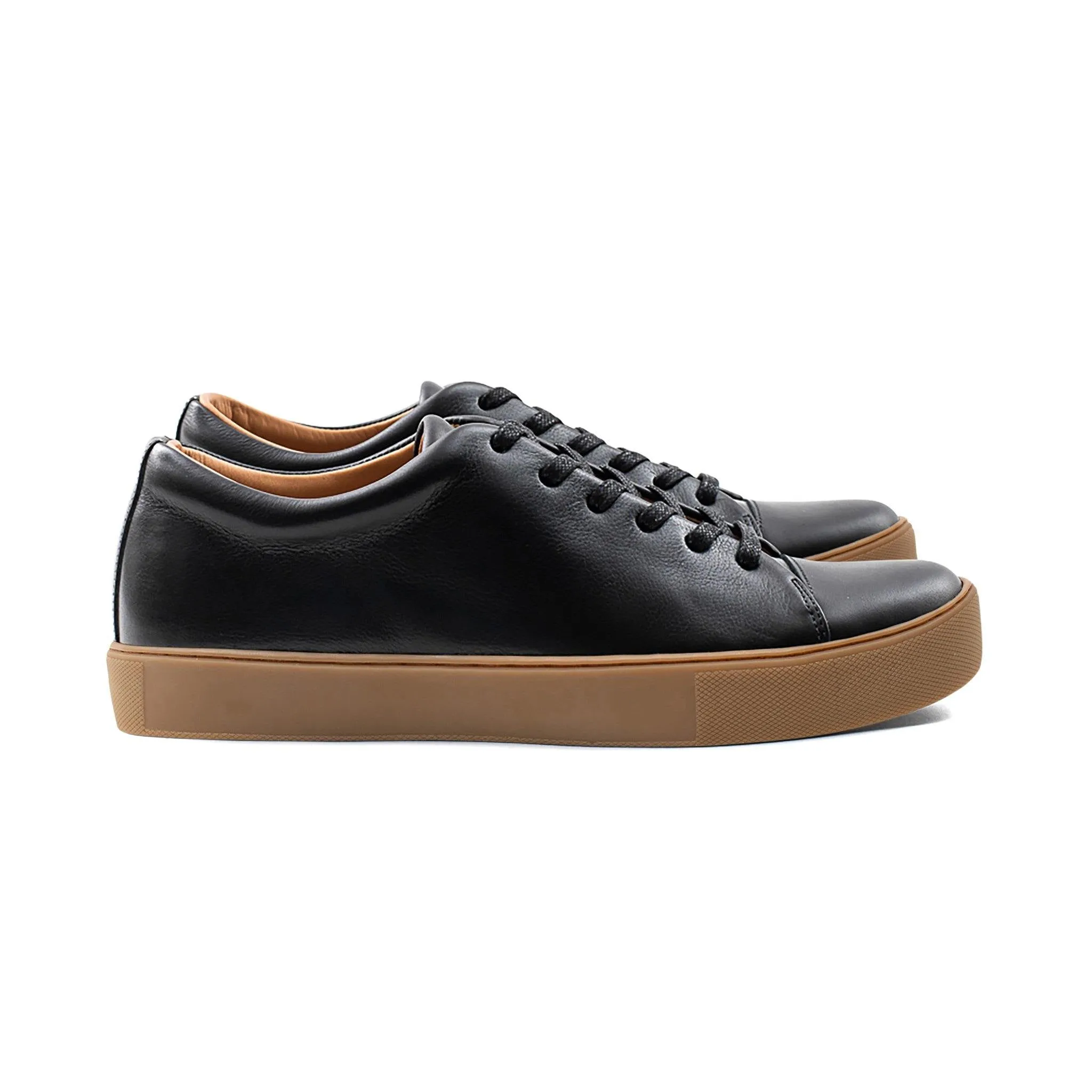Abington Toe Cap - All Black Calf