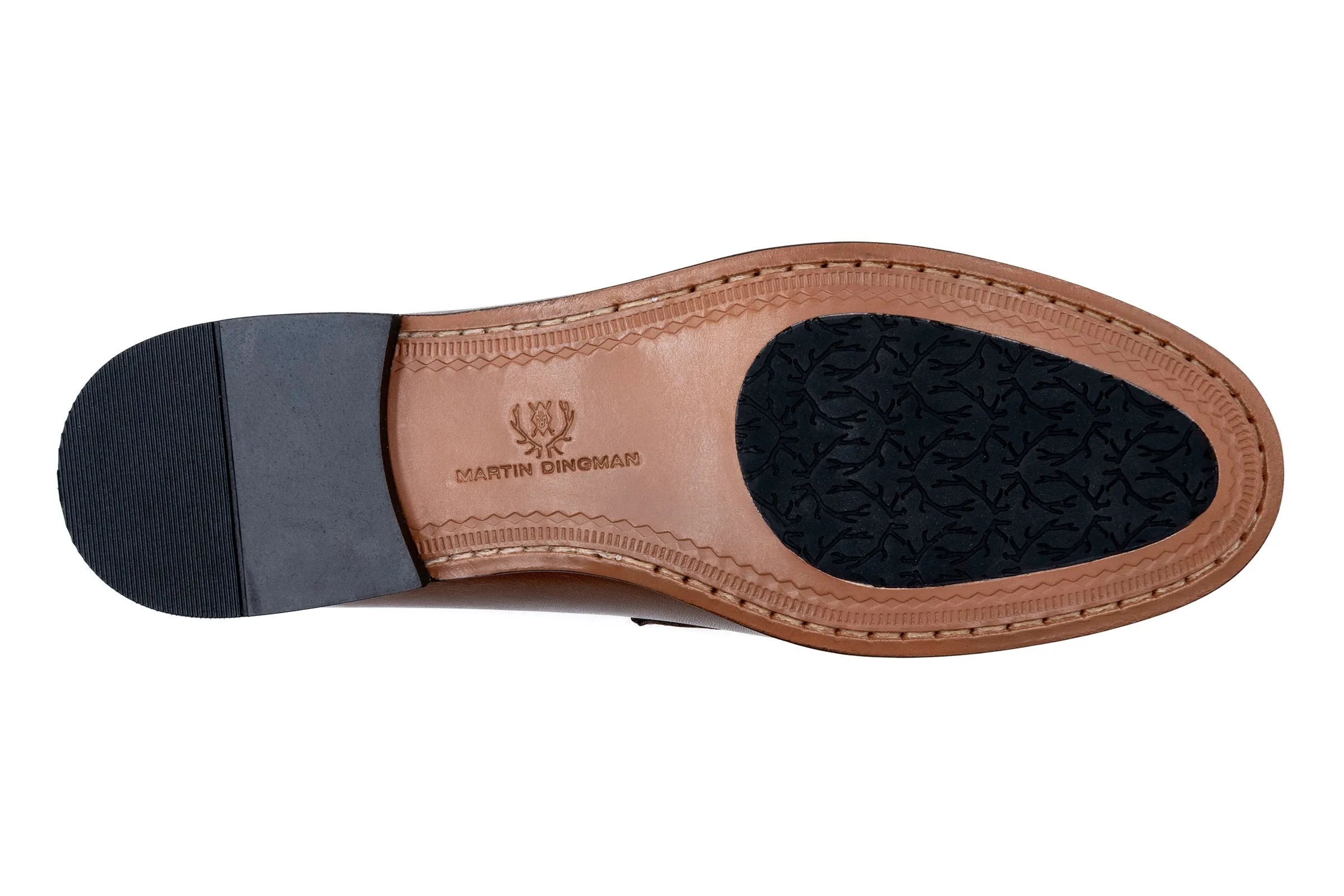 Addison Calf Leather Horse Bit Loafers - Brandy