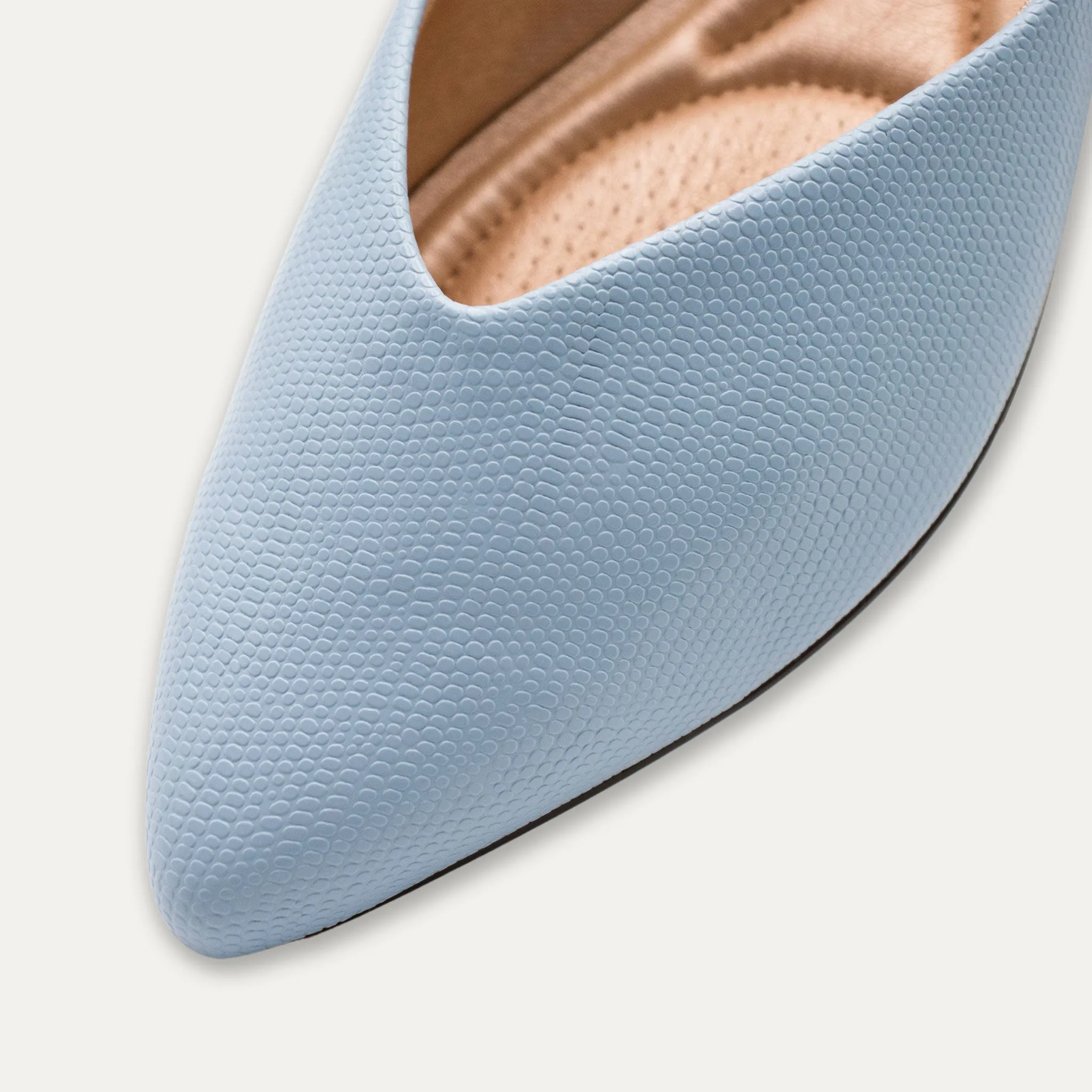 Adella Blue Pointed Toe Flats