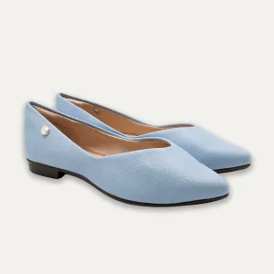 Adella Blue Pointed Toe Flats