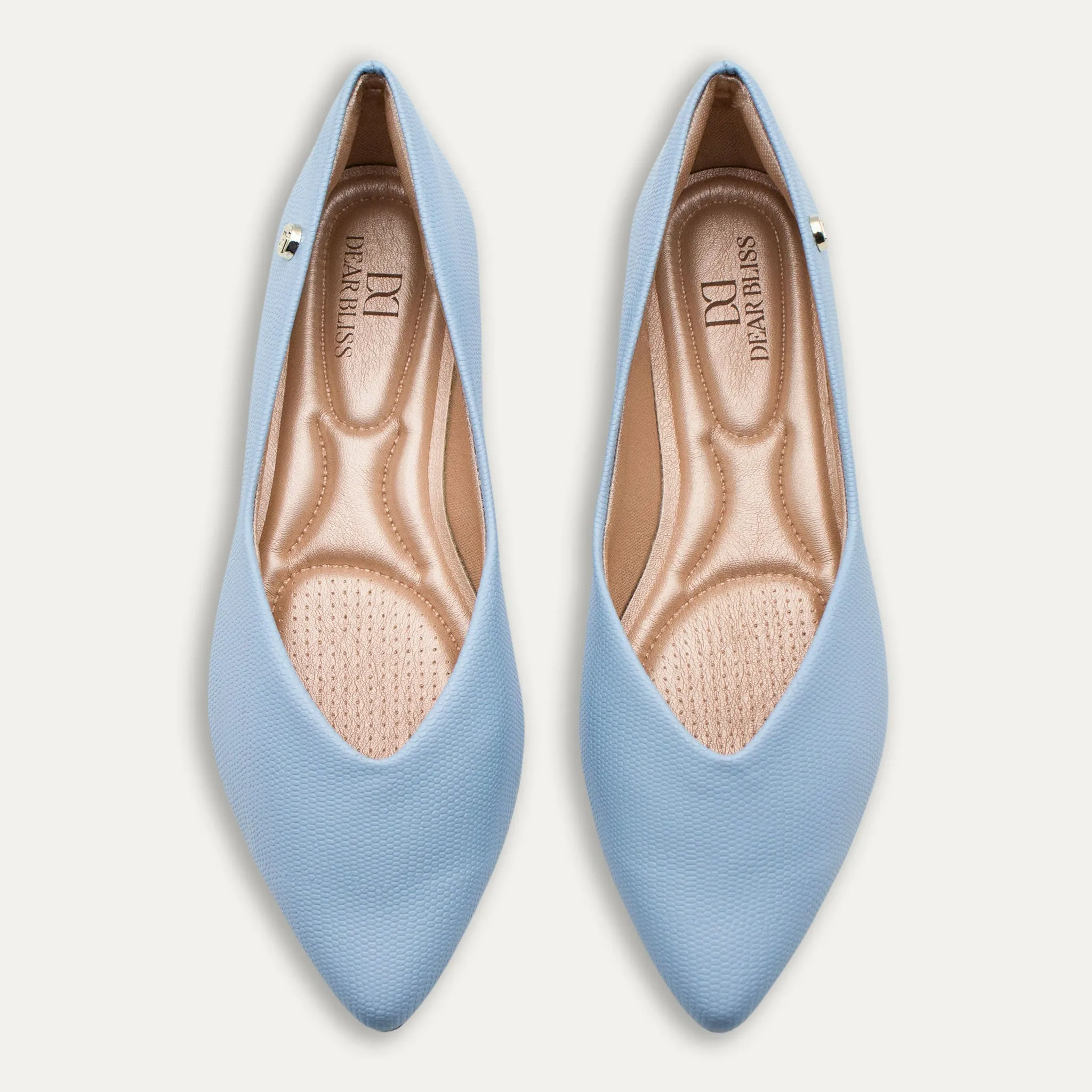 Adella Blue Pointed Toe Flats
