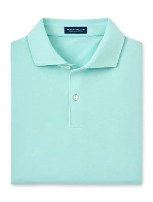 Albatross Cotton Blend Piqué Polo in Iced Aqua