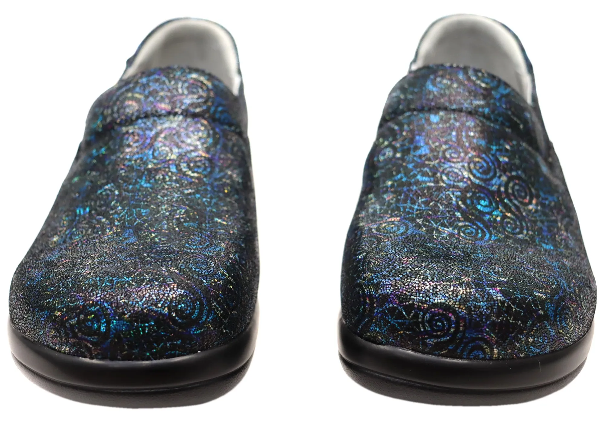 Alegria Keli Womens Leather Comfortable Slip On Shoes Soft Serve