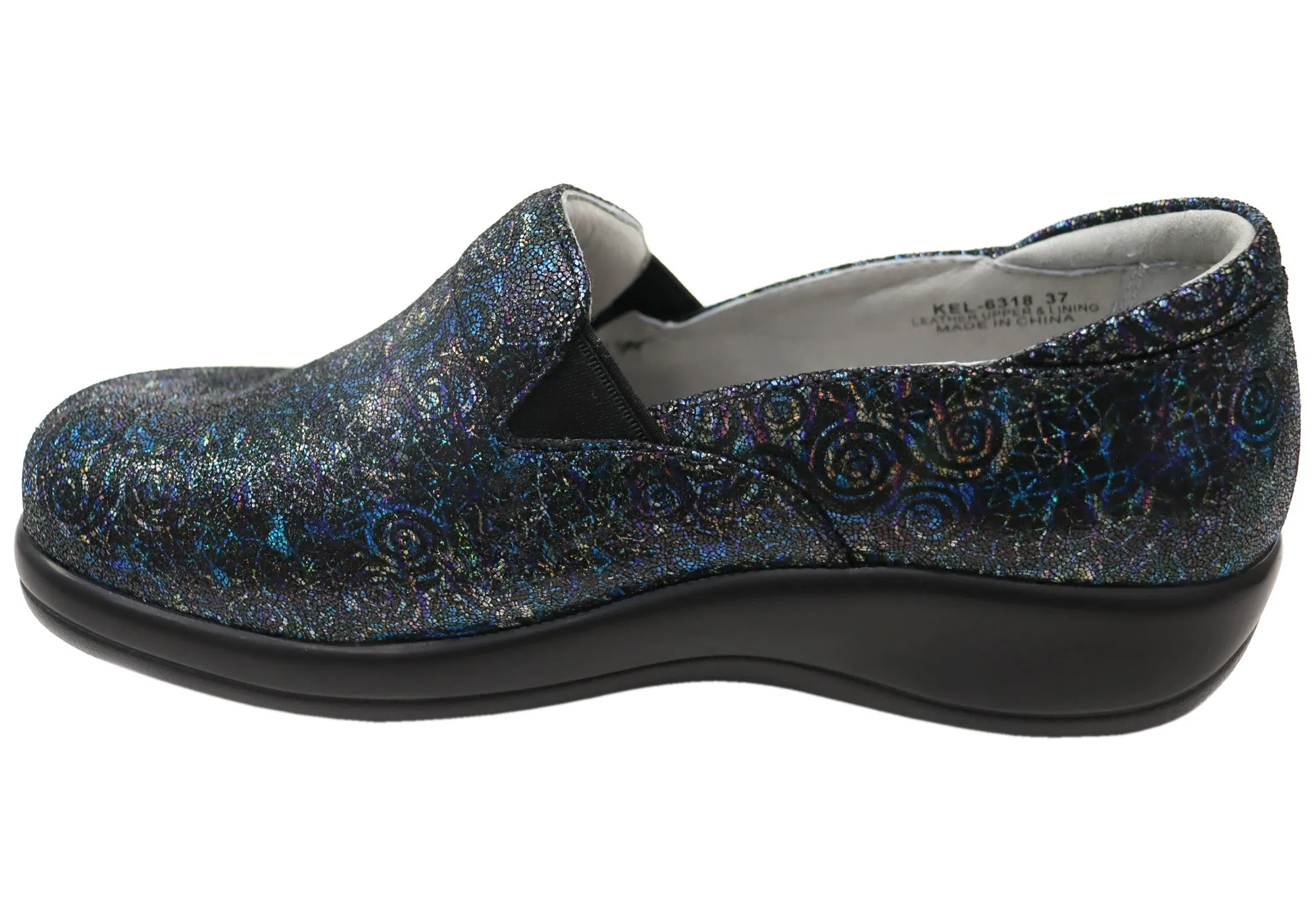 Alegria Keli Womens Leather Comfortable Slip On Shoes Soft Serve
