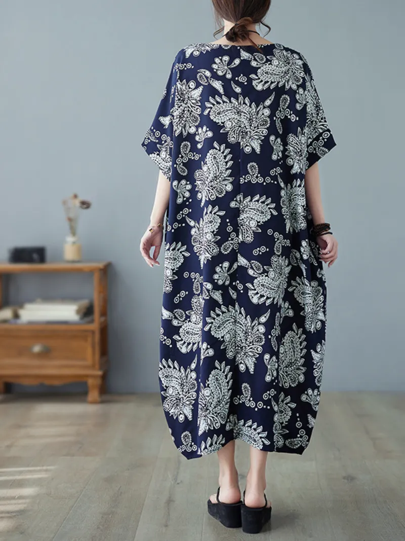 All In One Polyester Round Neck Kaftan Dress