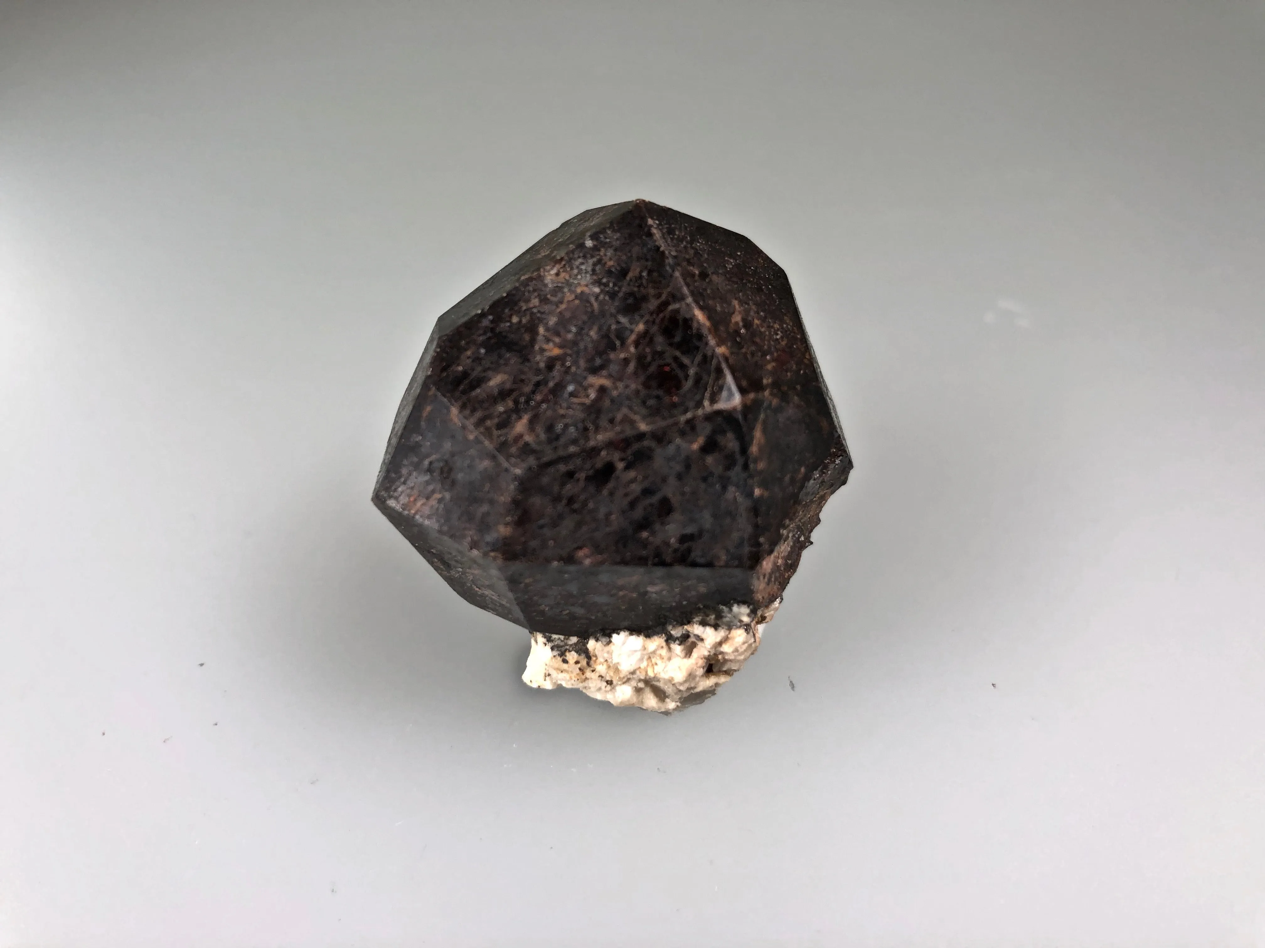 Almandine, Bennett Quarry, Buckfield, Oxford County, Maine, ex. Neal Yedlin specimen, 1959, ex. Louis Lafayette Collection, Miniature 2.0 x 3.5 x 4.0 cm, $125. Online 10/26.