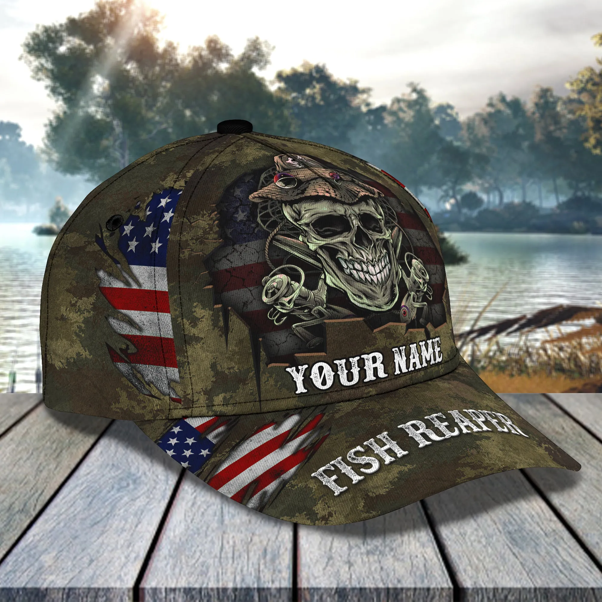American Fish Reaper- Personalized Name Cap - Nsd99