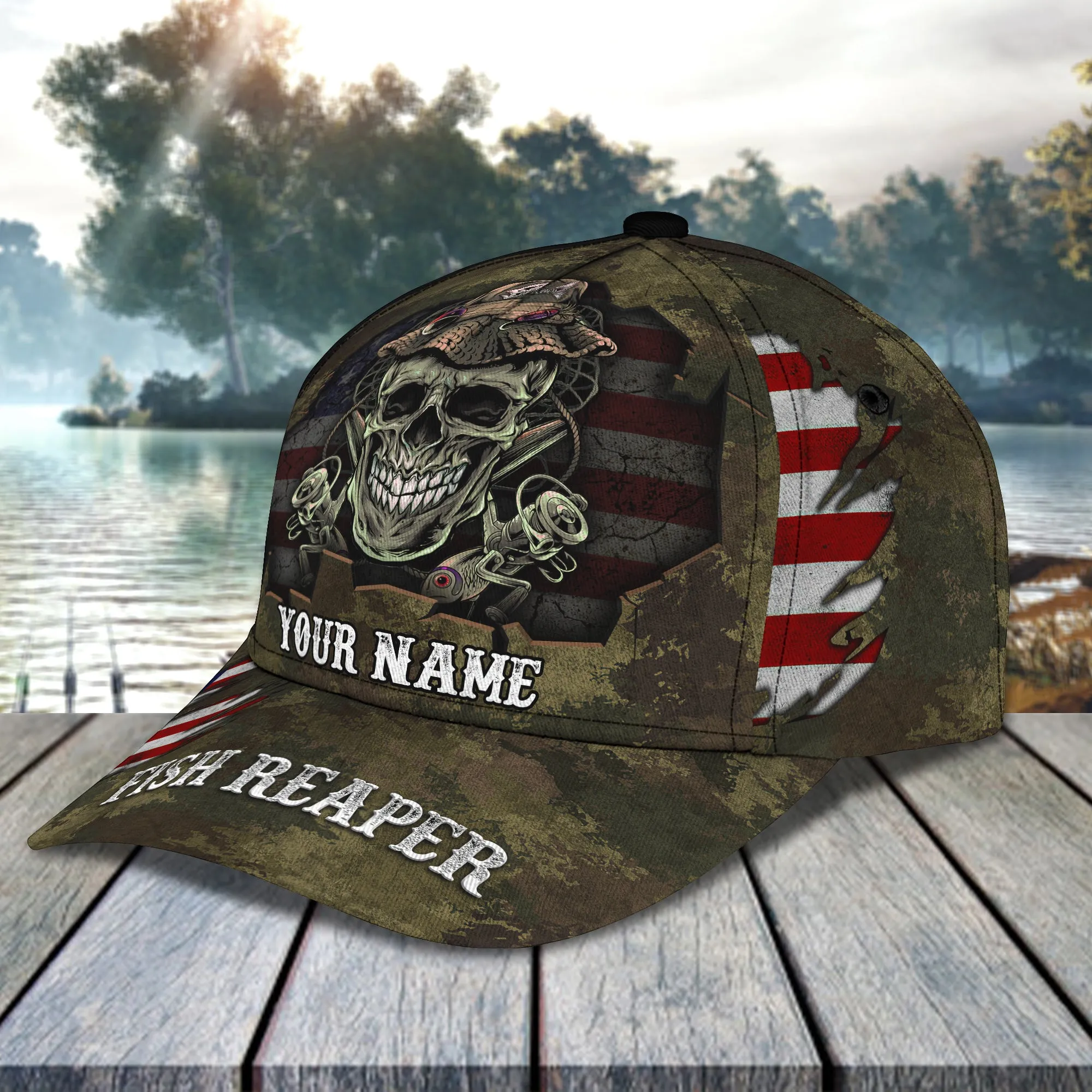 American Fish Reaper- Personalized Name Cap - Nsd99