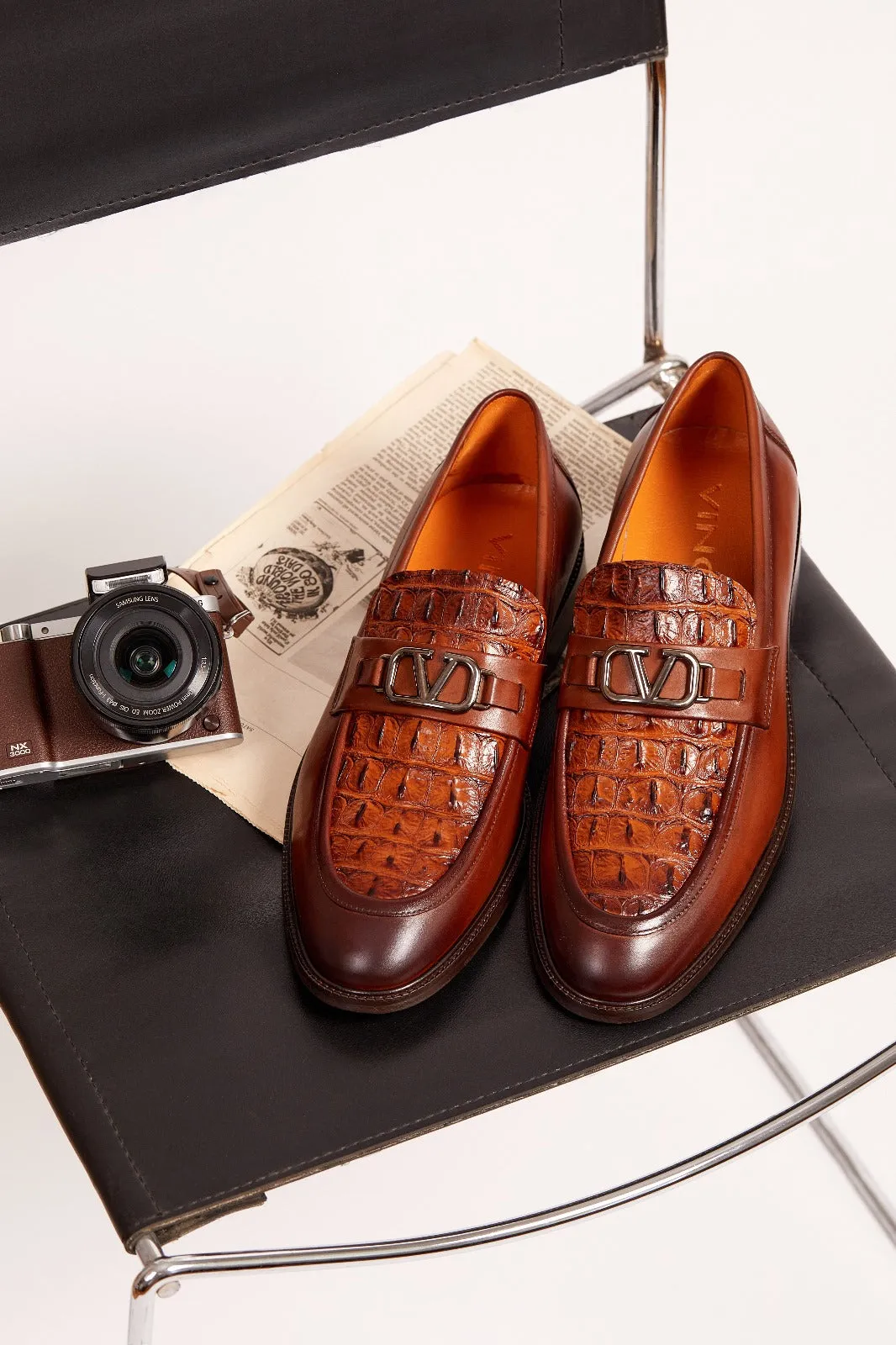 Amsterdam Tan Bit Loafer Men Shoe