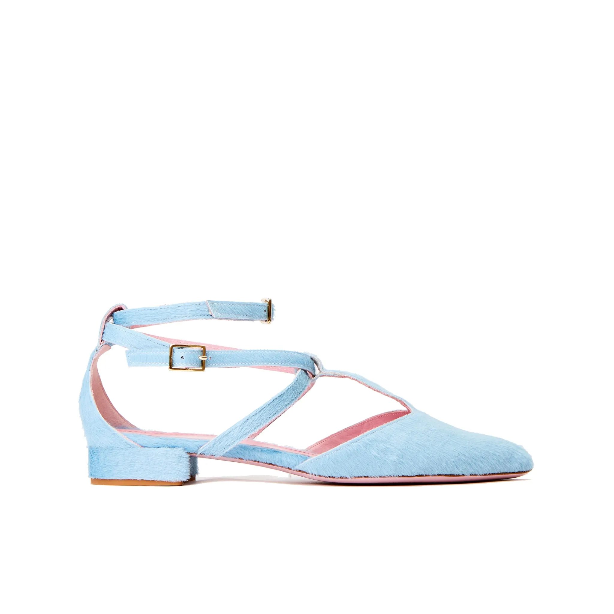 Ankle Strap Pointed Flat