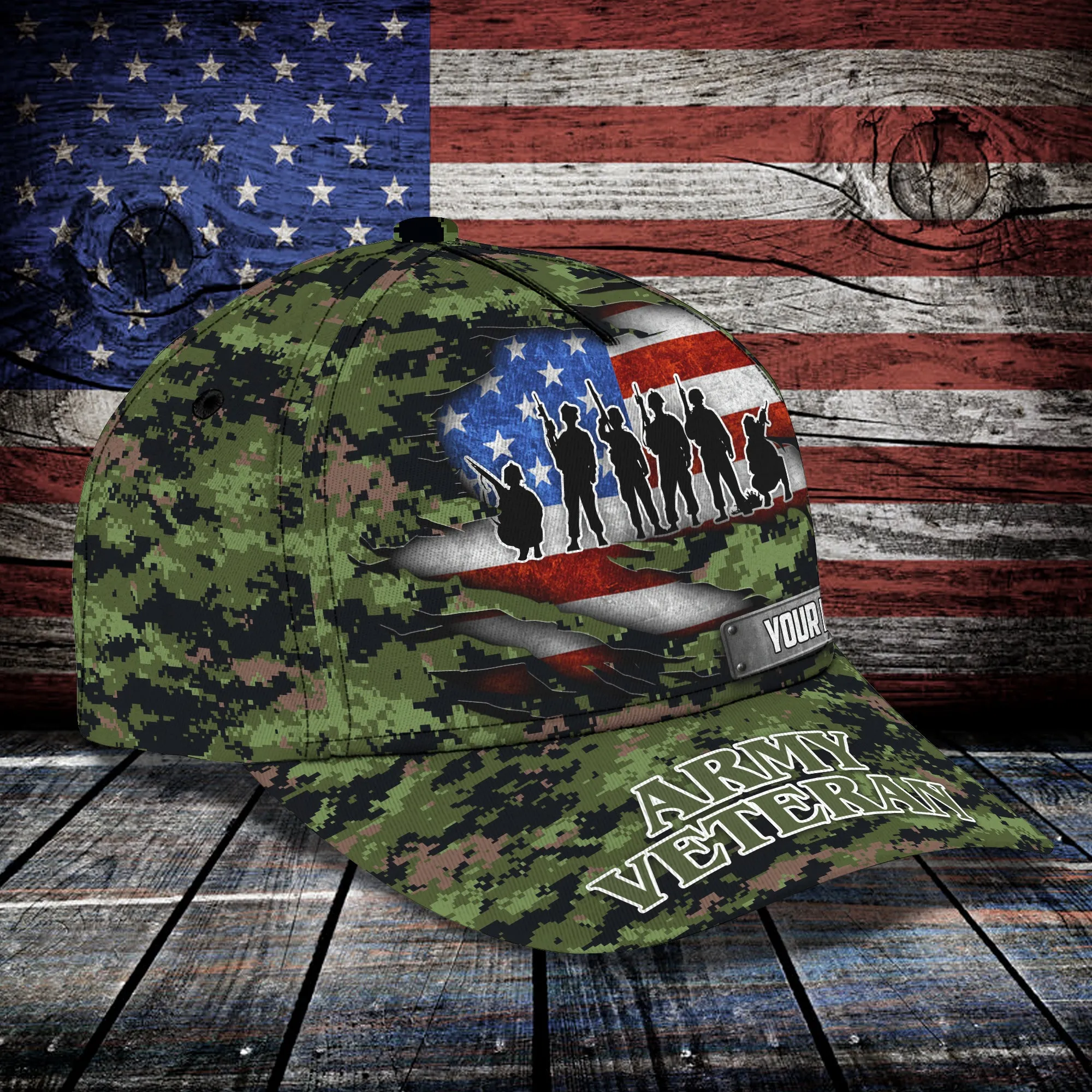 Army Veteran - Personalized Name Cap - Urt96