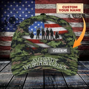 Army Veteran - Personalized Name Cap - Urt96