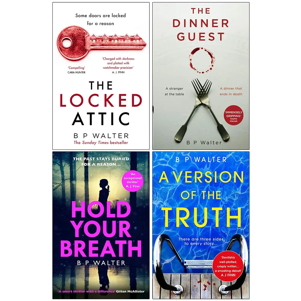 B P Walter Collection 4 Books Set (The Locked Attic, The Dinner Guest)