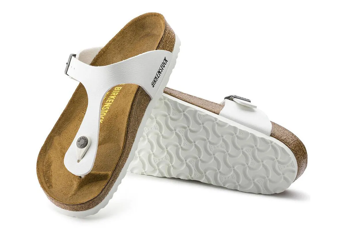 Birkenstock Gizeh N White Birko-Flor Womens