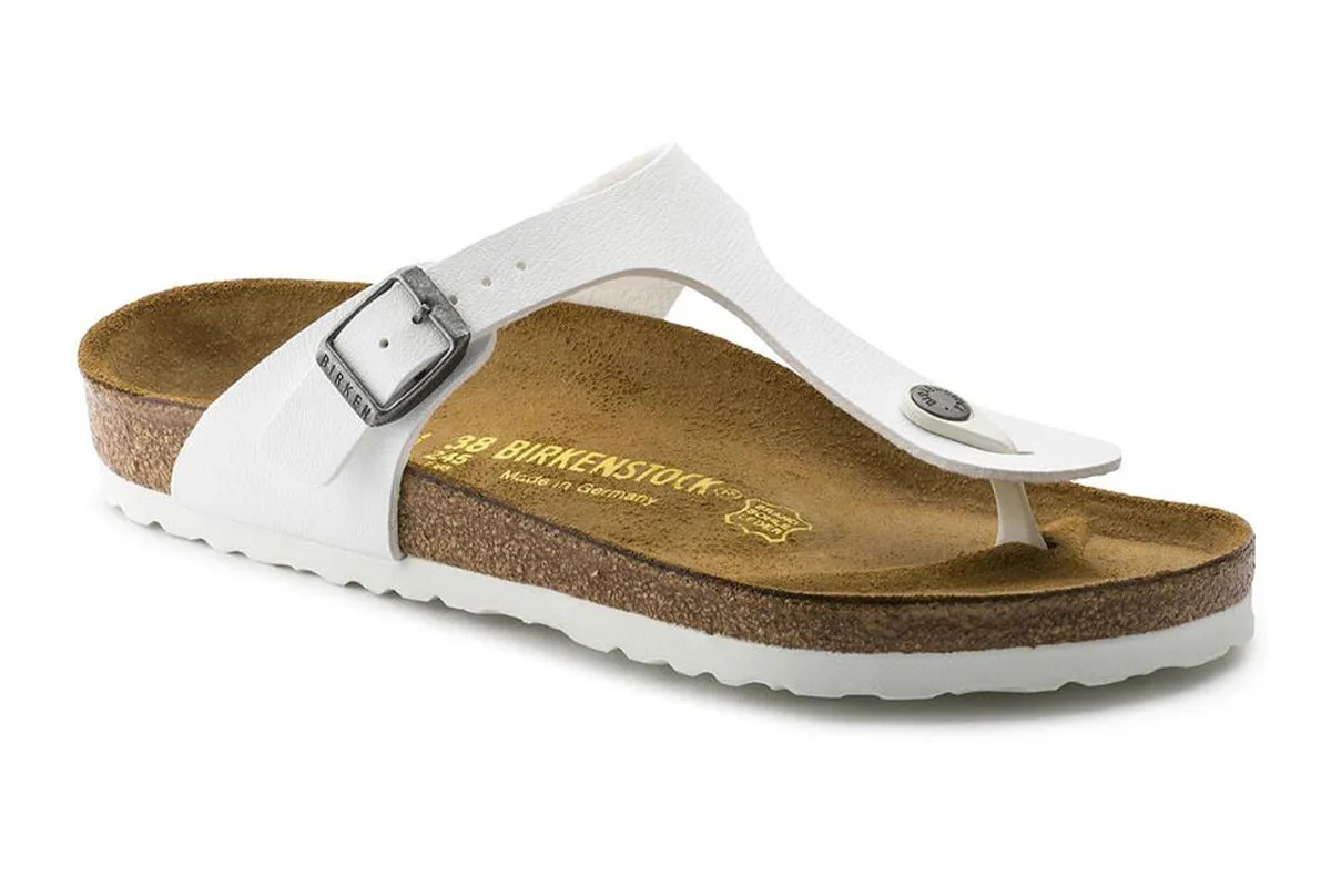 Birkenstock Gizeh N White Birko-Flor Womens