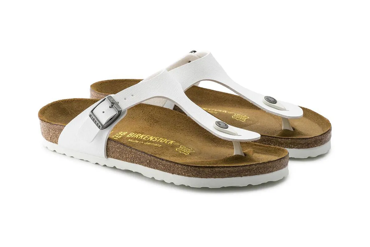 Birkenstock Gizeh N White Birko-Flor Womens