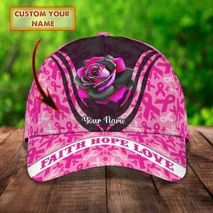 Breast Cancer Awareness 02- Personalized Name Cap - Ntp-352