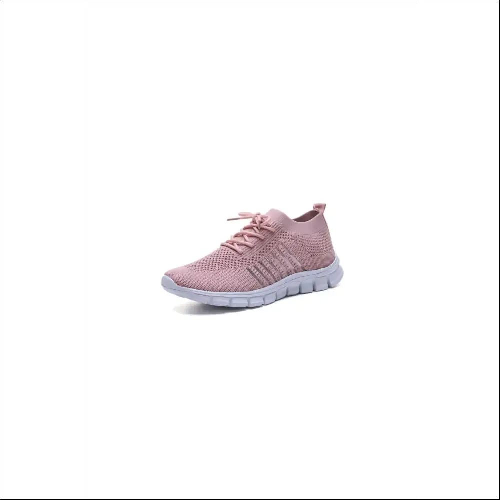 Breathable Mesh Round Toe Lace Up Sneakers for Women
