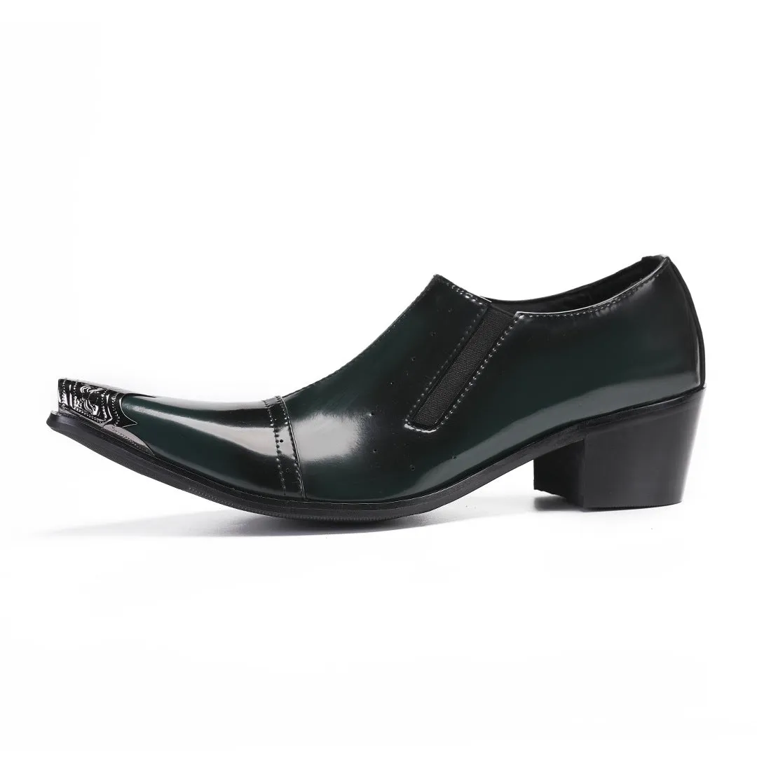 British style trend dress business casual leather shoes young commuter bright leather oxford shoes genuine leather wedding shoes platform height