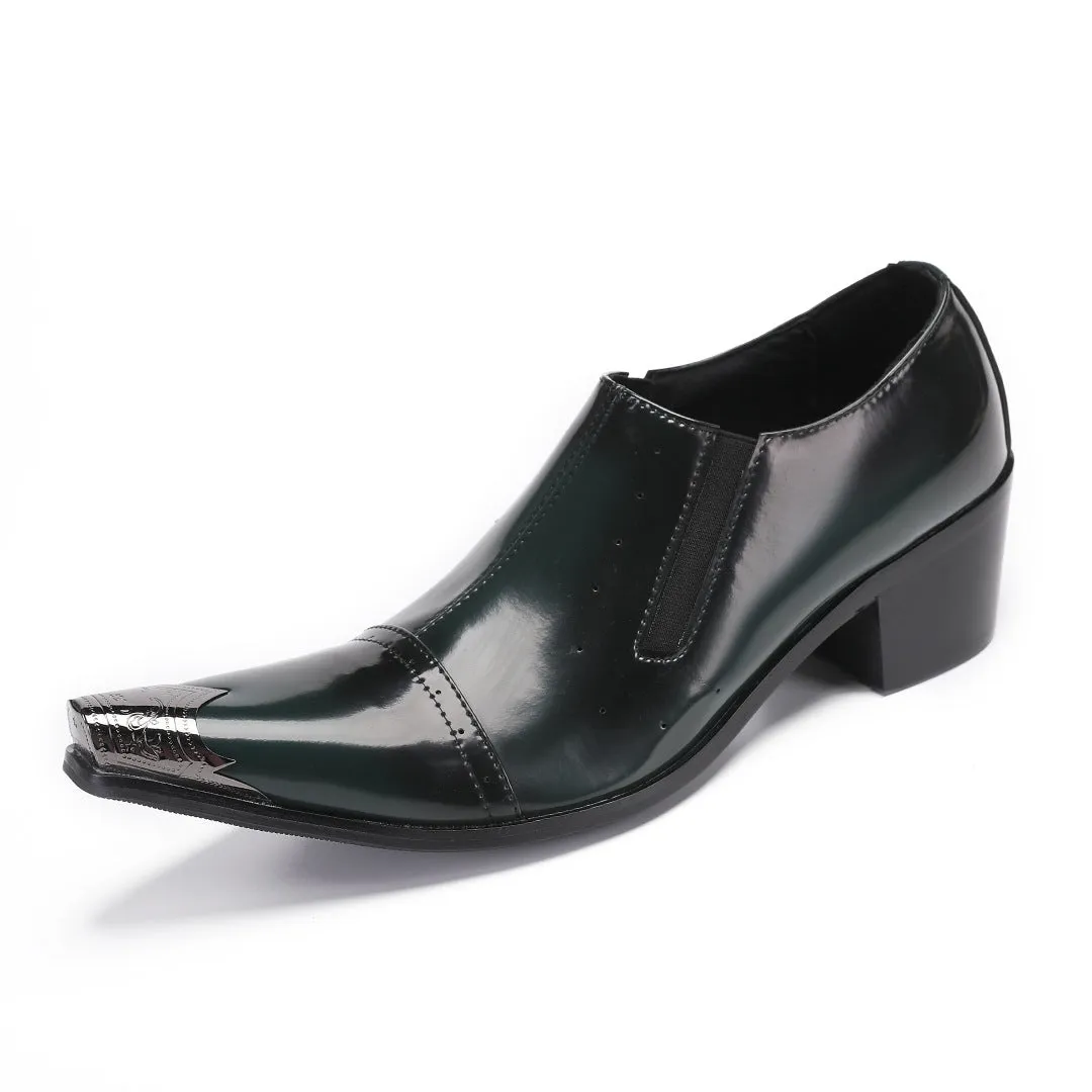 British style trend dress business casual leather shoes young commuter bright leather oxford shoes genuine leather wedding shoes platform height