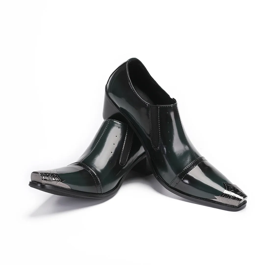 British style trend dress business casual leather shoes young commuter bright leather oxford shoes genuine leather wedding shoes platform height