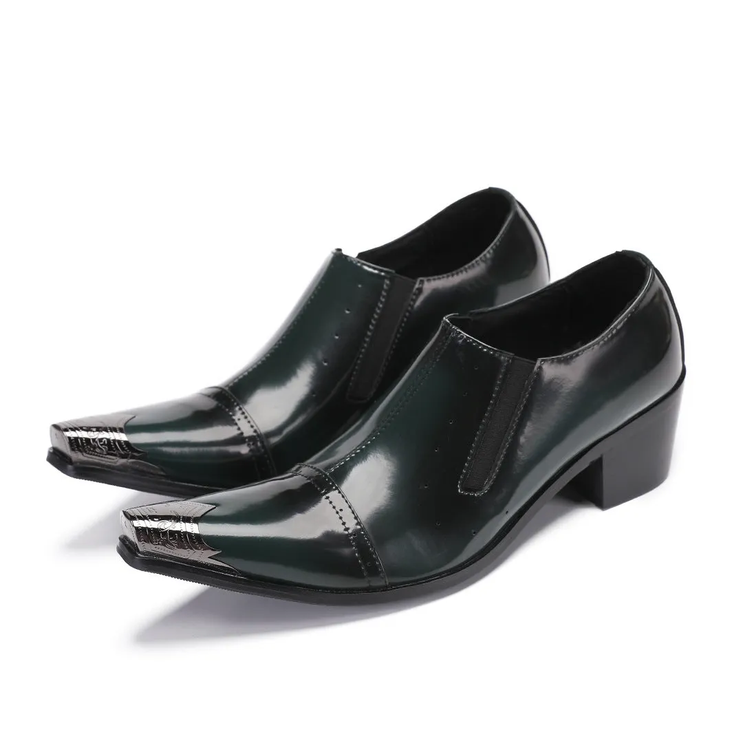 British style trend dress business casual leather shoes young commuter bright leather oxford shoes genuine leather wedding shoes platform height