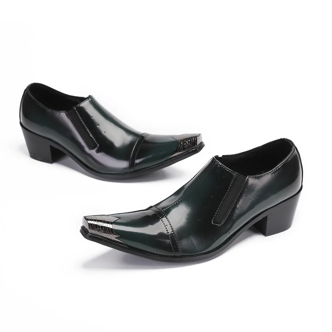 British style trend dress business casual leather shoes young commuter bright leather oxford shoes genuine leather wedding shoes platform height