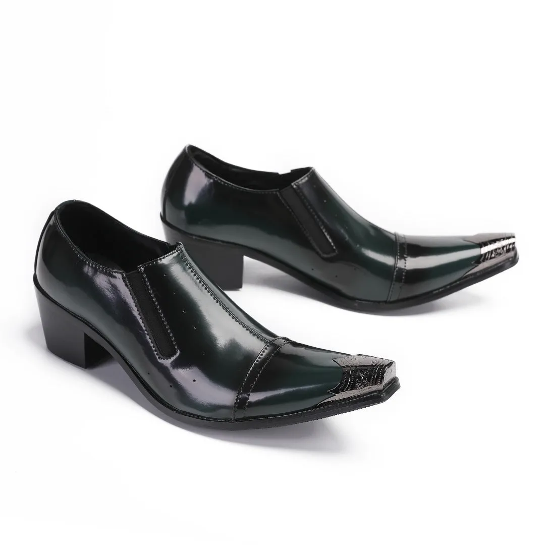 British style trend dress business casual leather shoes young commuter bright leather oxford shoes genuine leather wedding shoes platform height