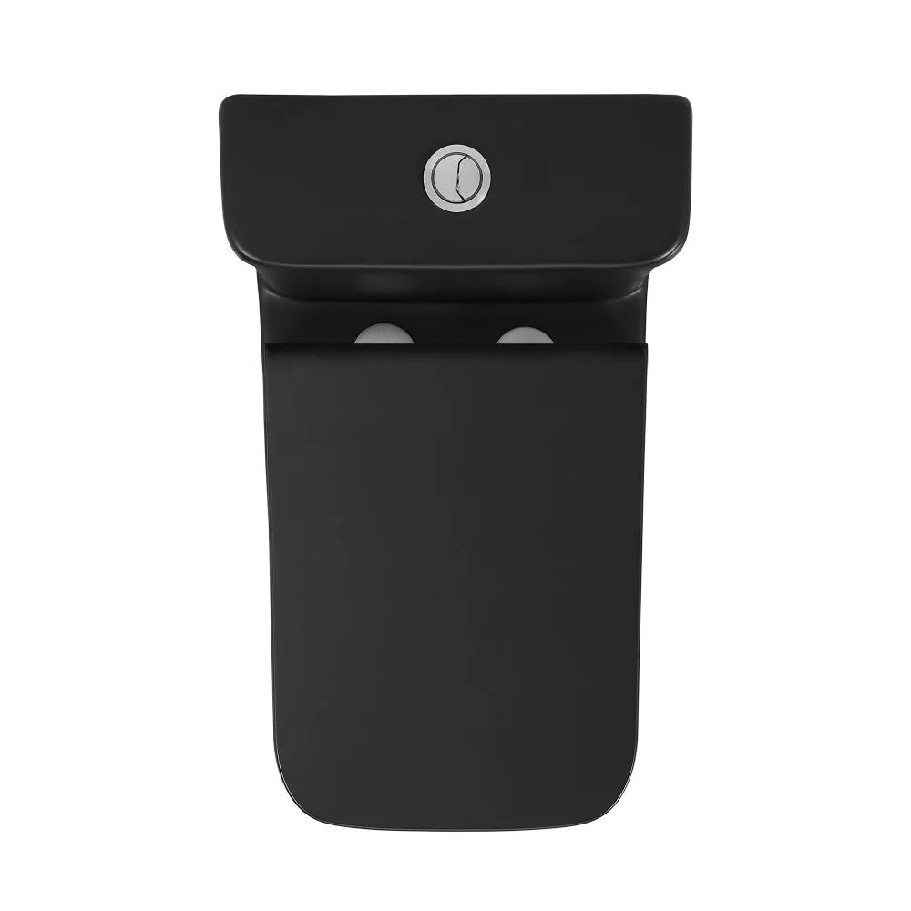 Carre One-Piece Square Toilet Dual-Flush in Matte Black 1.1/1.6 gpf