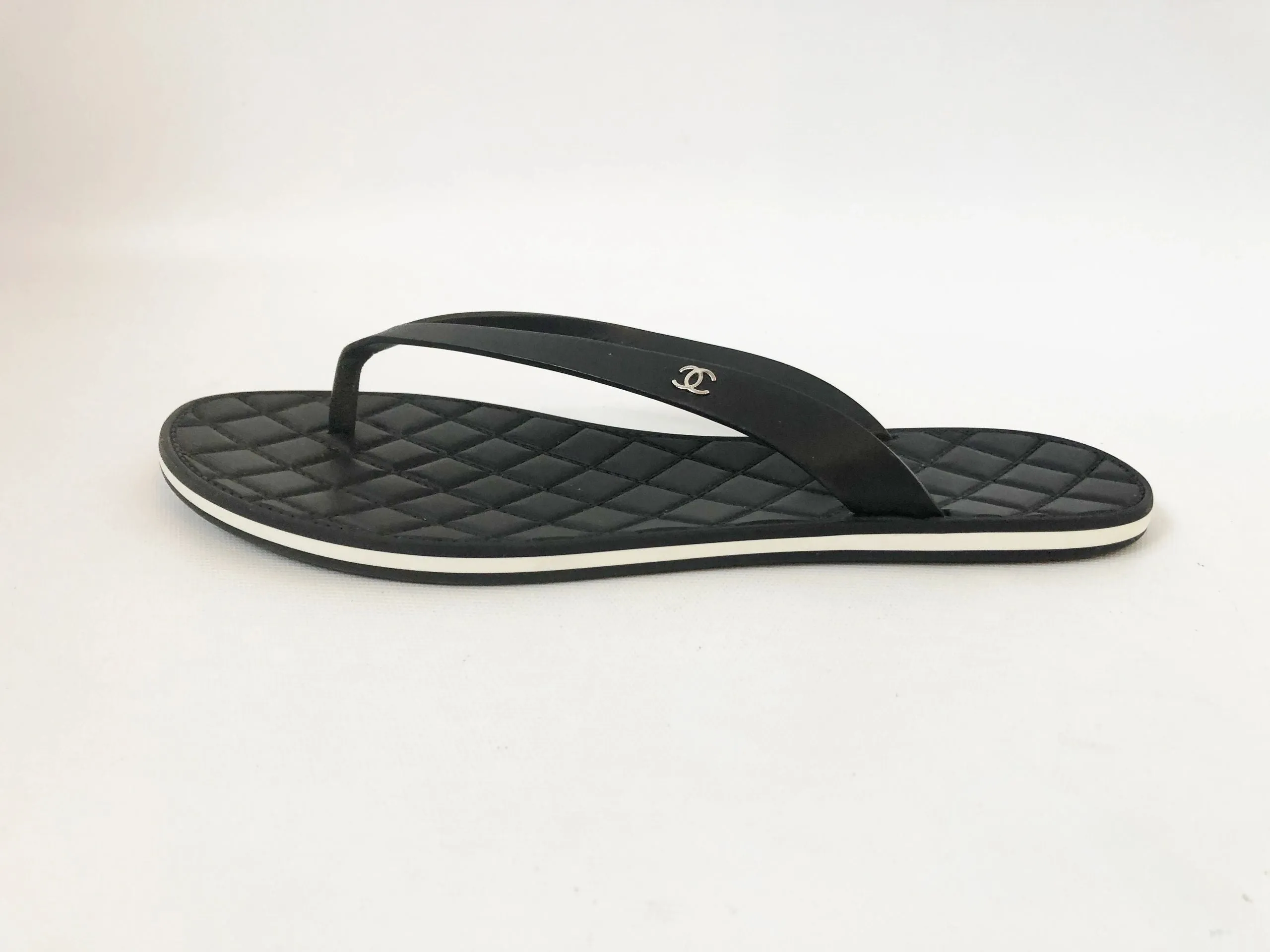 Chanel Calfskin Thongs Size 41 It (11 Us)