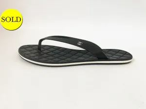 Chanel Calfskin Thongs Size 41 It (11 Us)