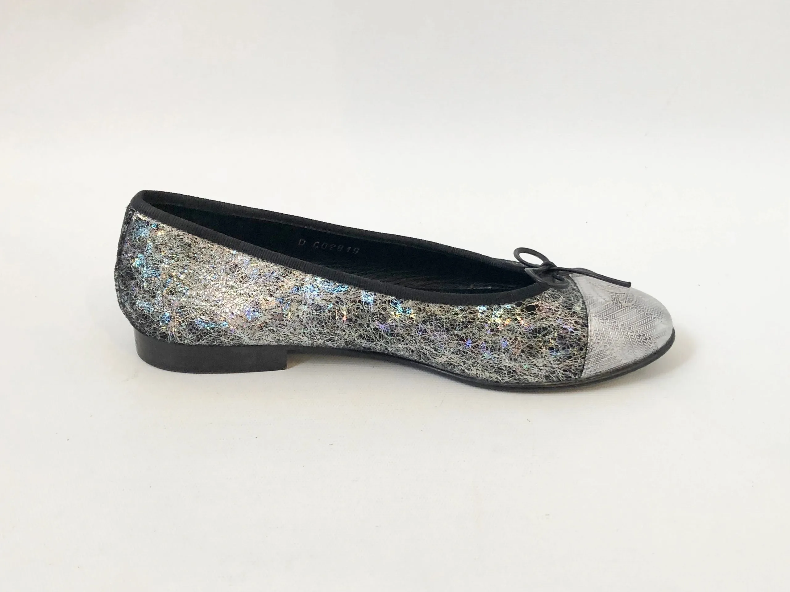 Chanel Metallic Ballet Flats Size 37 It (7 Us)