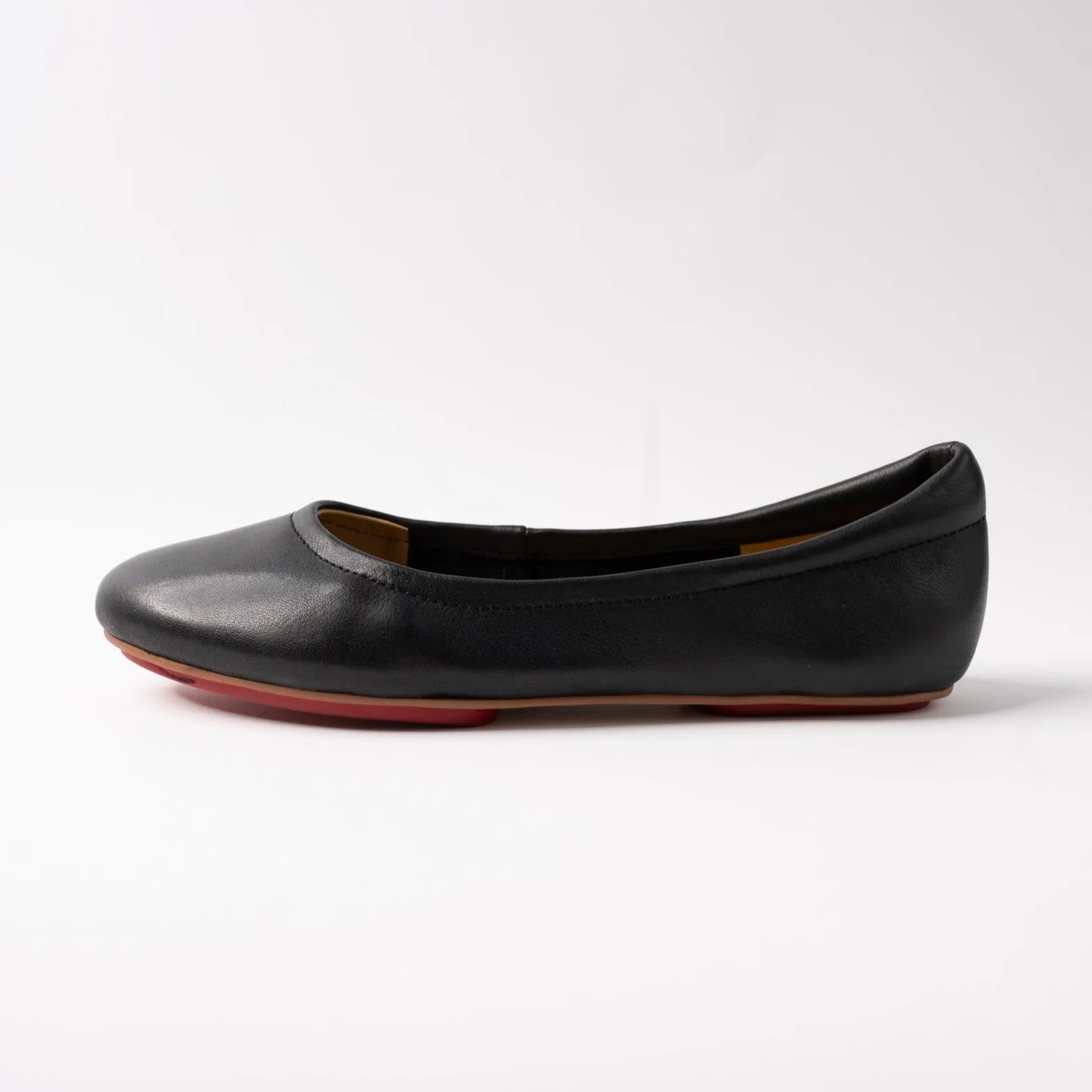 Charcoal Black Silken Glide  Sahach Ballet Flats