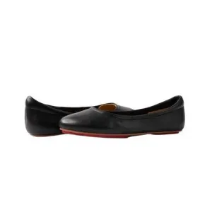 Charcoal Black Silken Glide  Sahach Ballet Flats