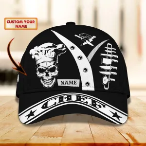 Chef & Skull 02 Hd98- Personalized Name Cap -Loop- Hd98 46