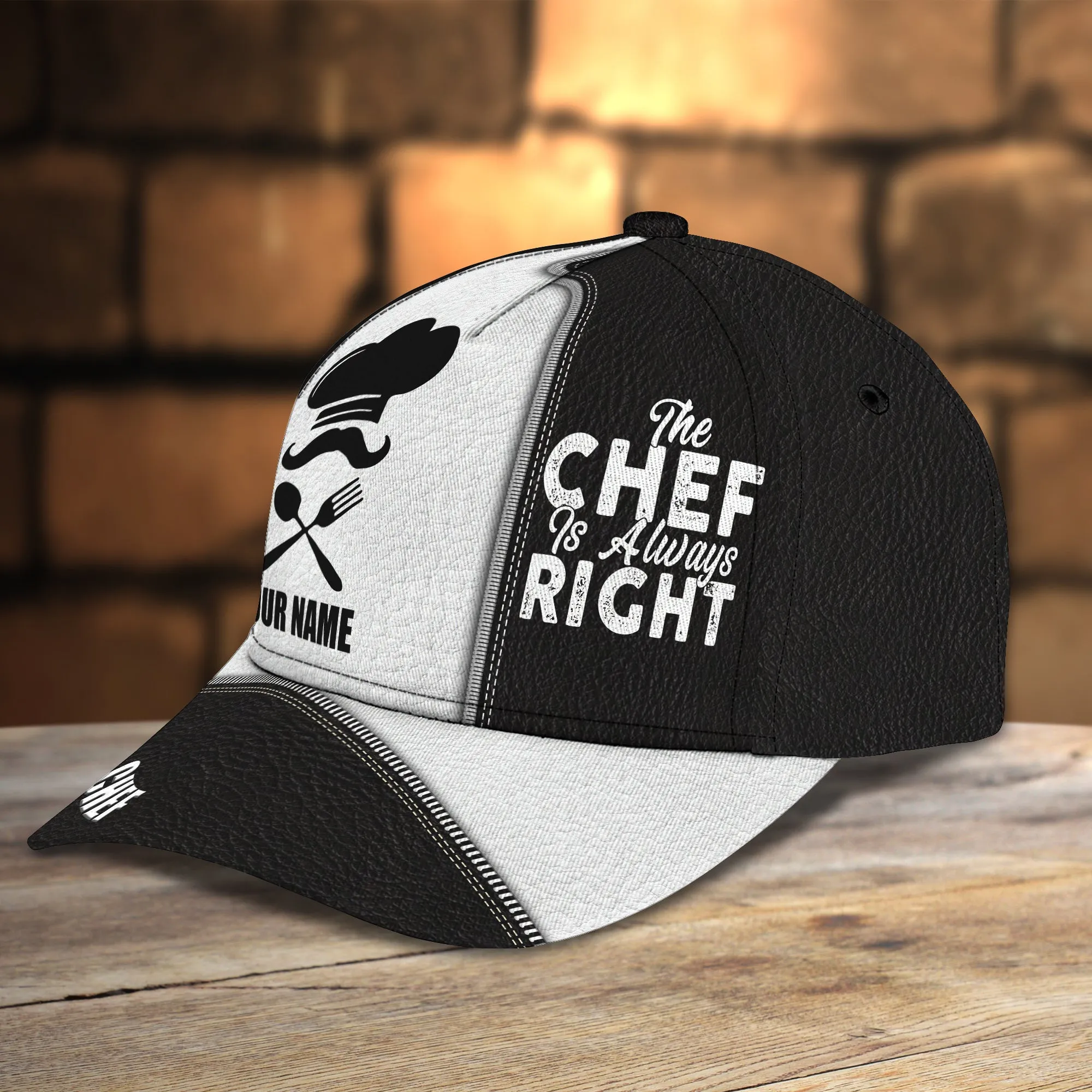 Chef Is Always Right - Personalized Name Cap - Nmd 23