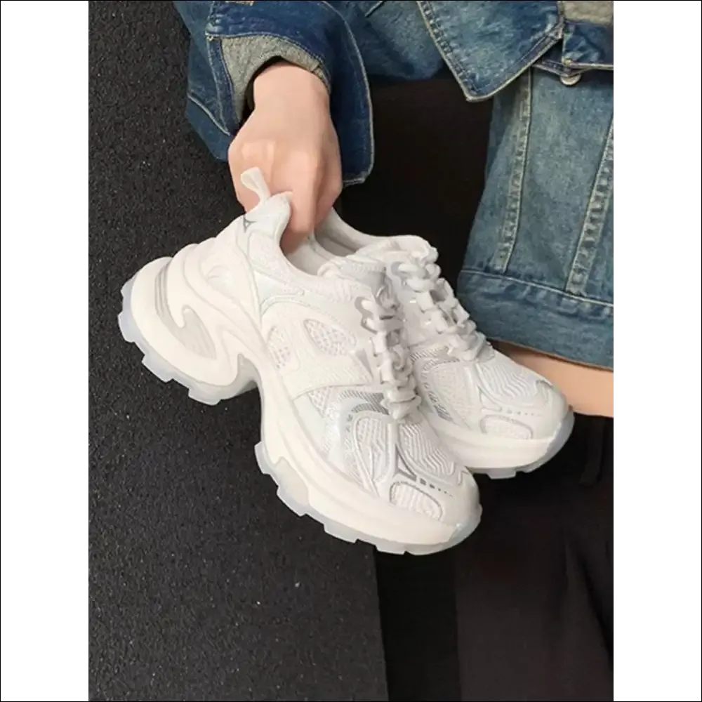 Chic Round Toe Platform Athletic Sneakers