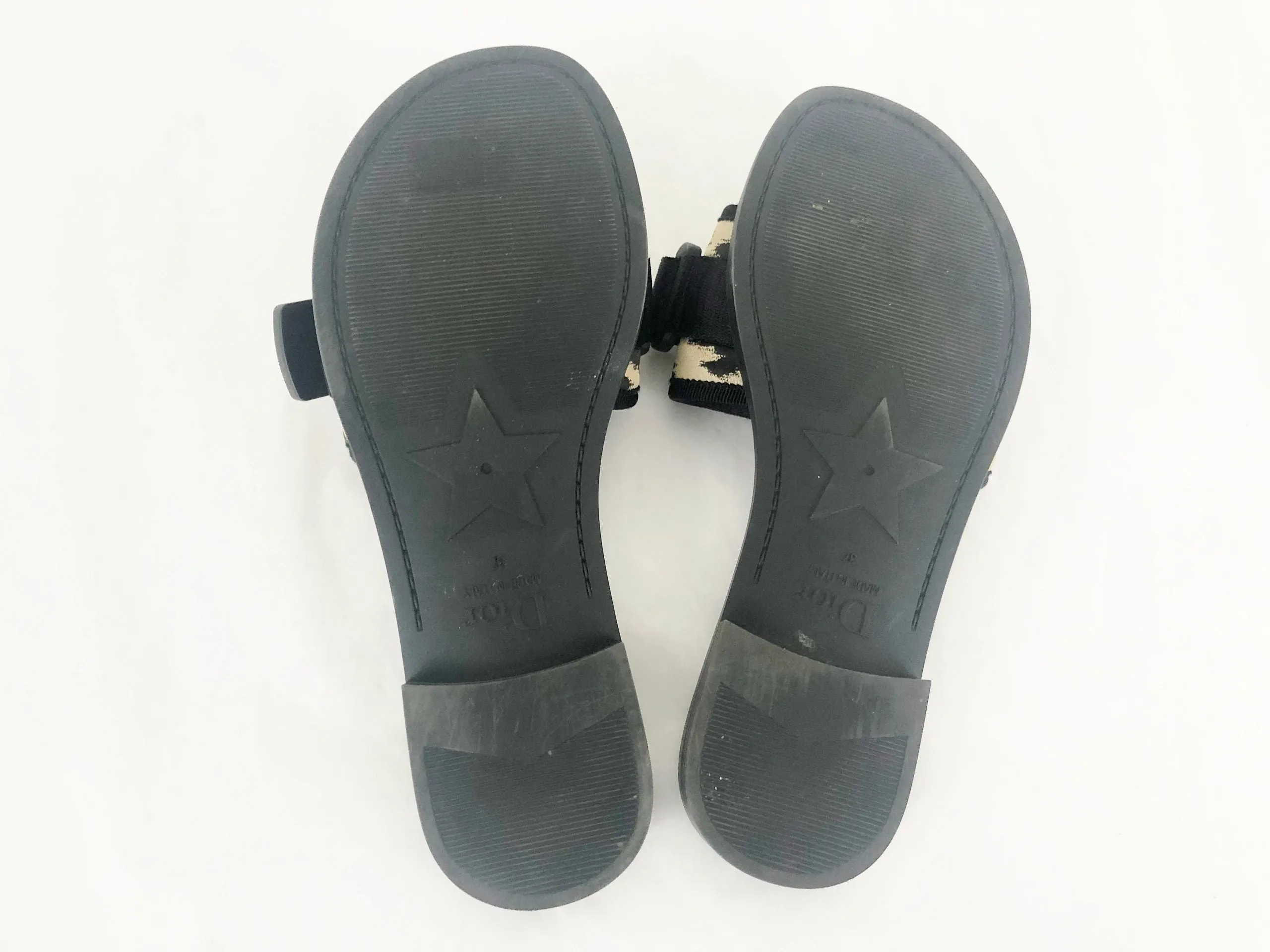 Christian Dior Animal Print Slides Size 7