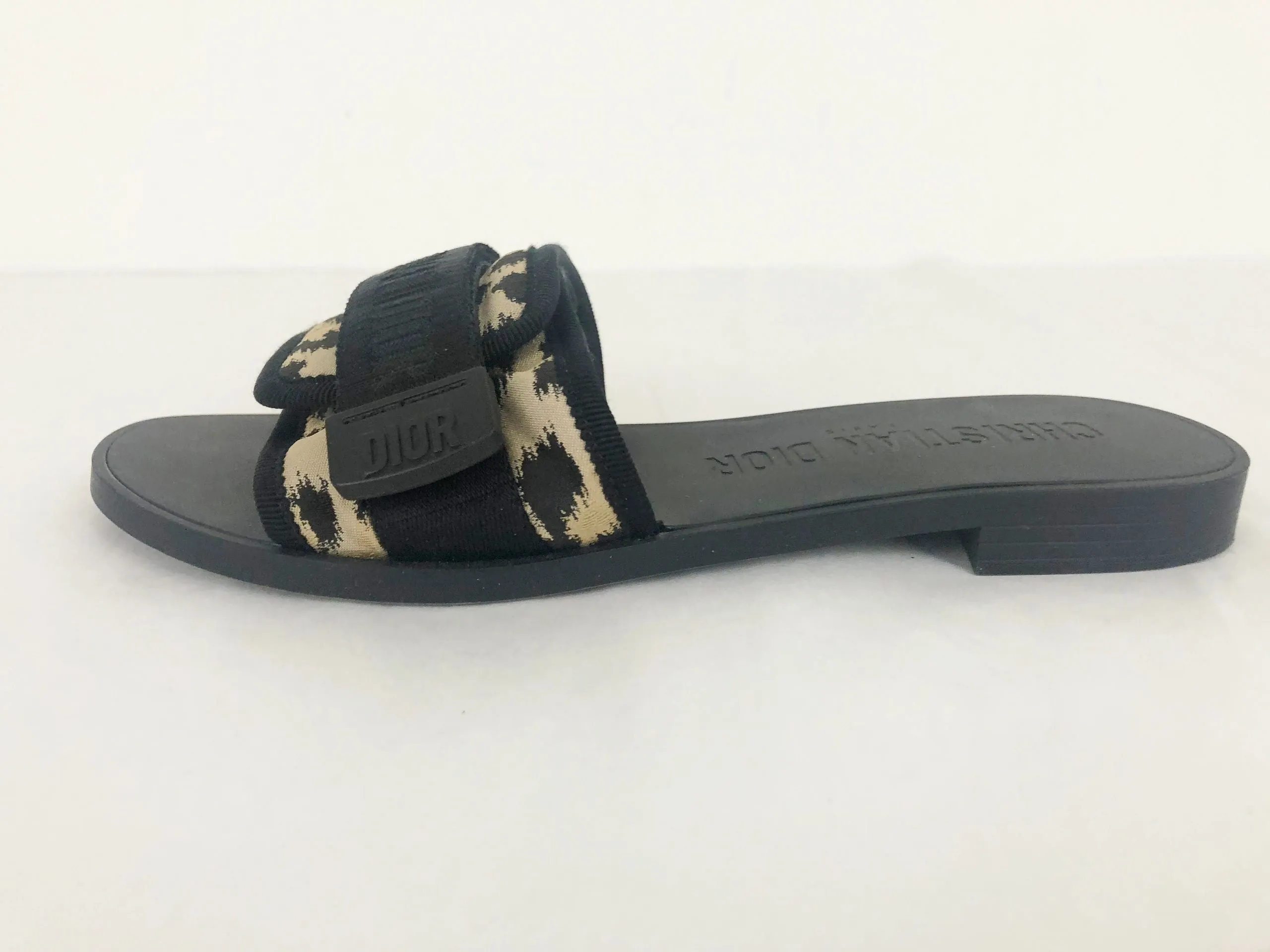 Christian Dior Animal Print Slides Size 7