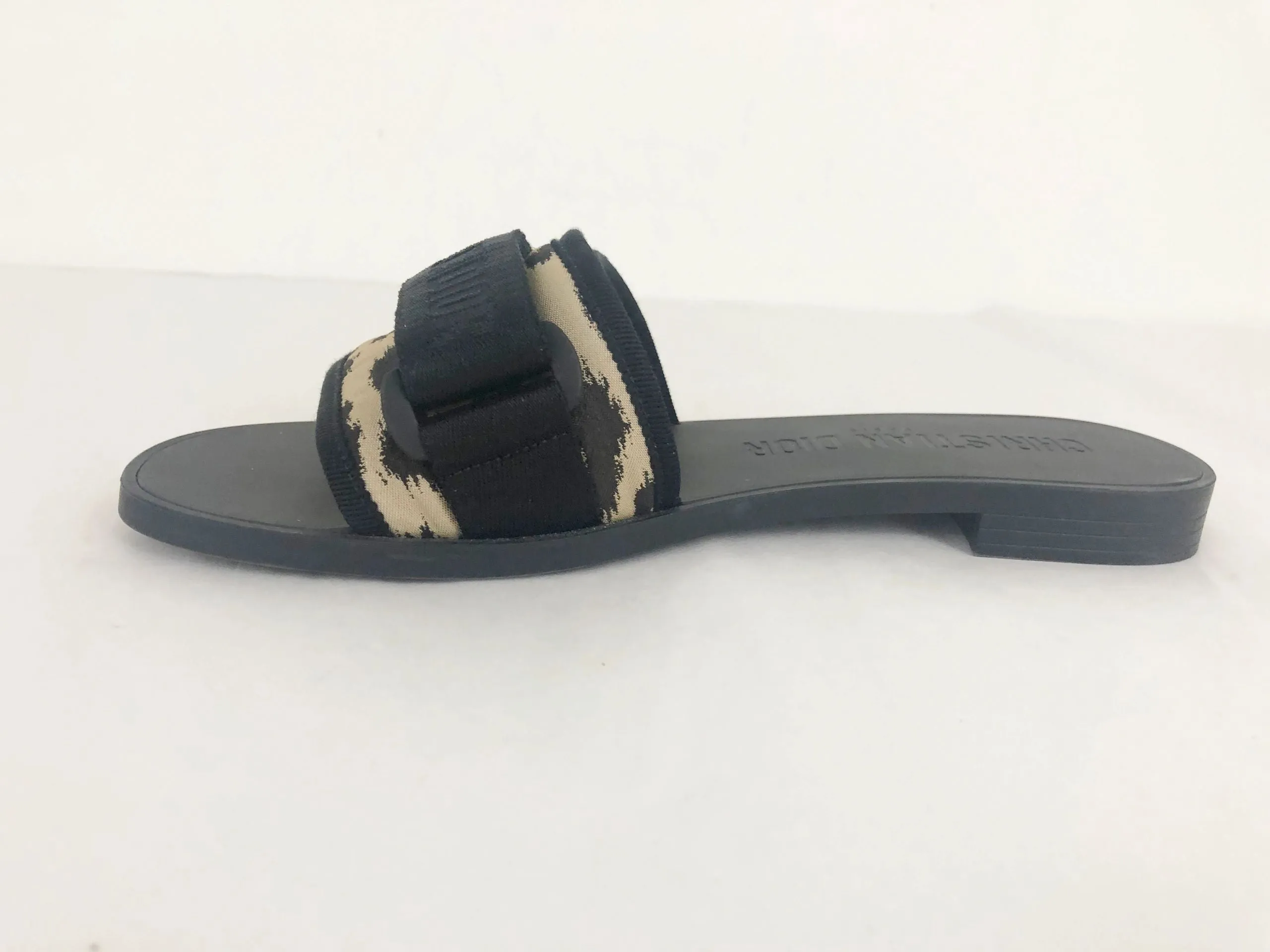 Christian Dior Animal Print Slides Size 7