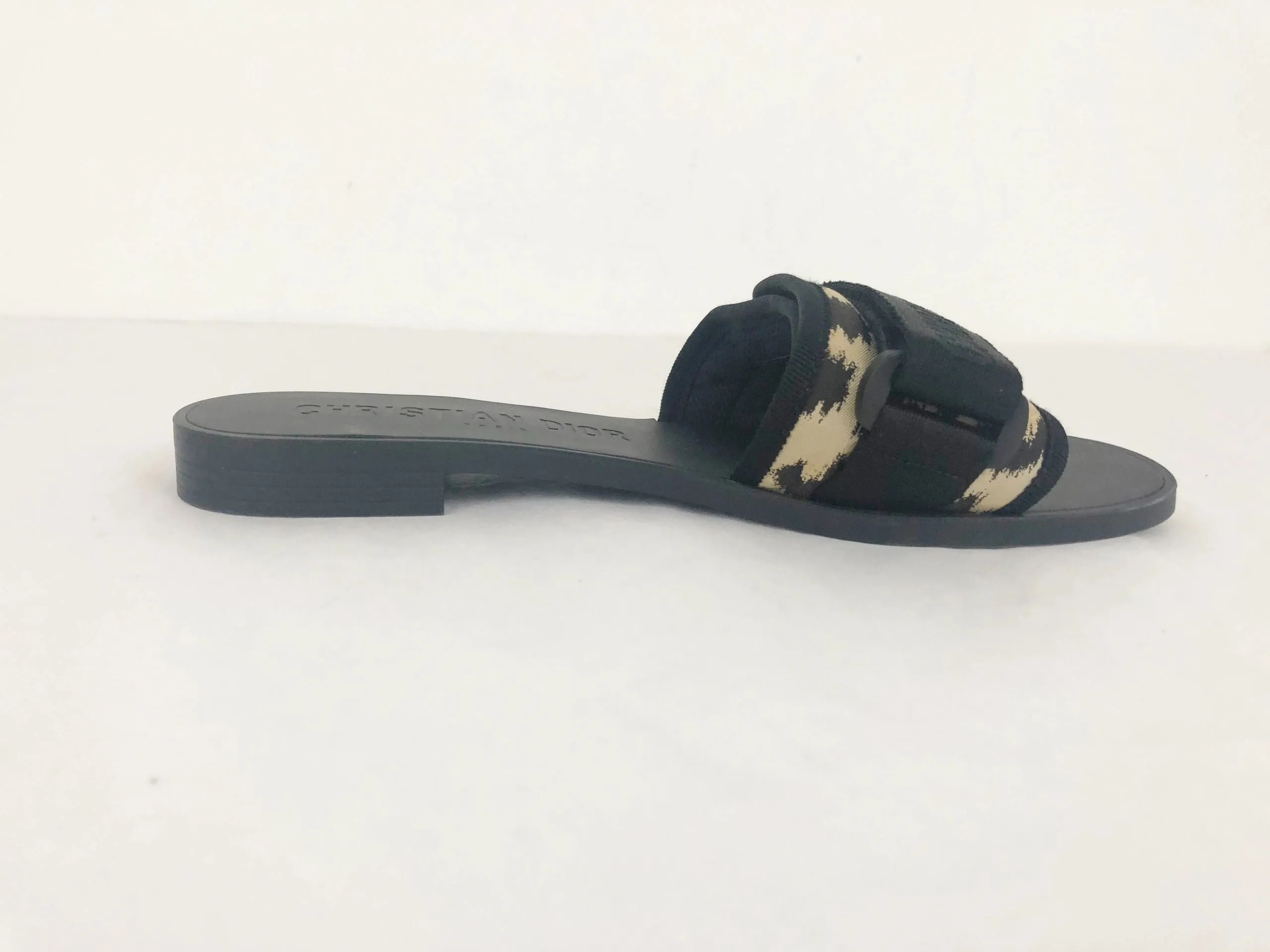 Christian Dior Animal Print Slides Size 7