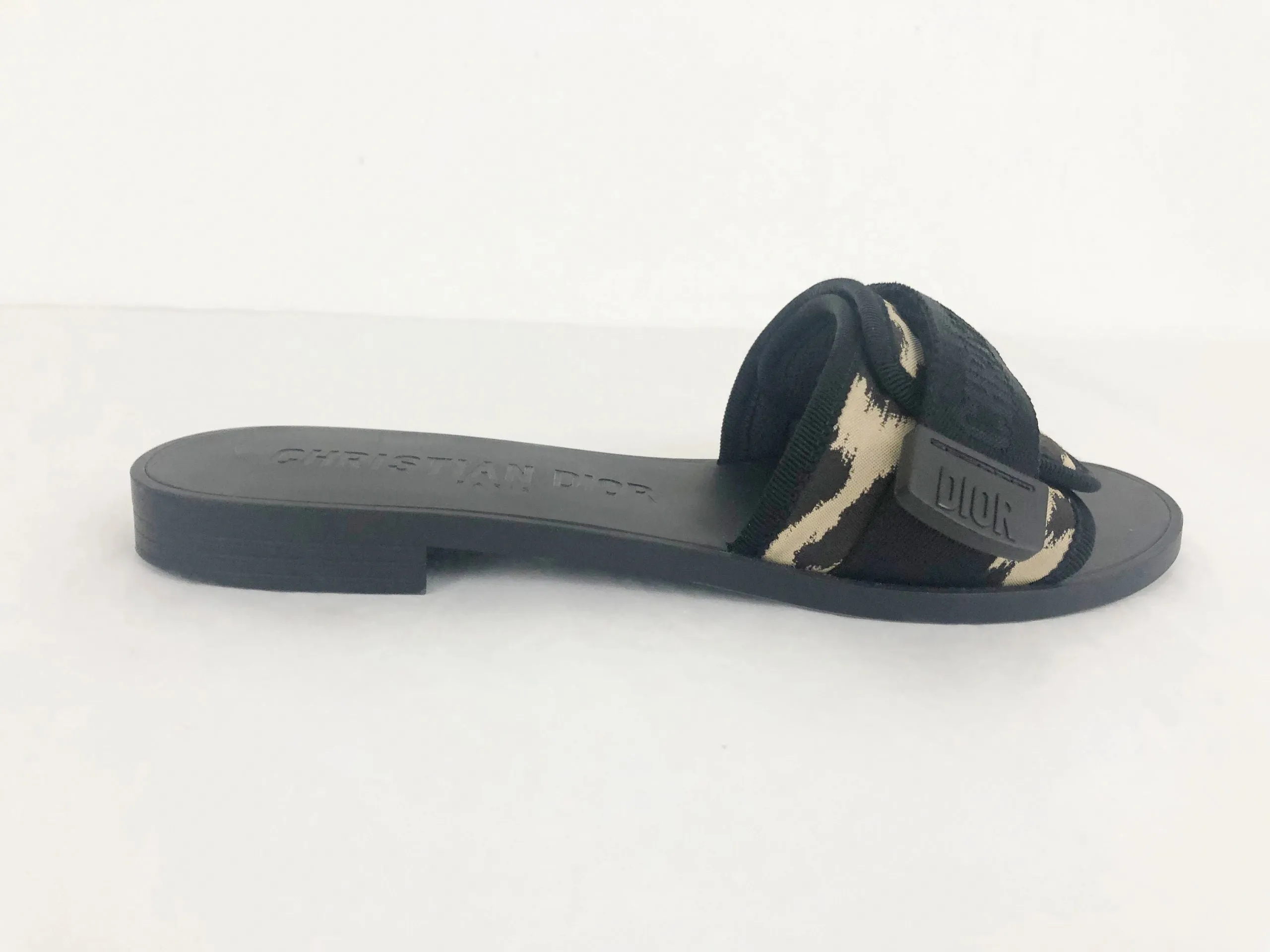 Christian Dior Animal Print Slides Size 7