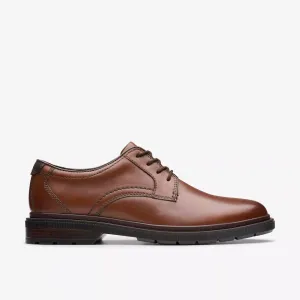 Clarks Men's Burchill Derby Dark Tan Leather