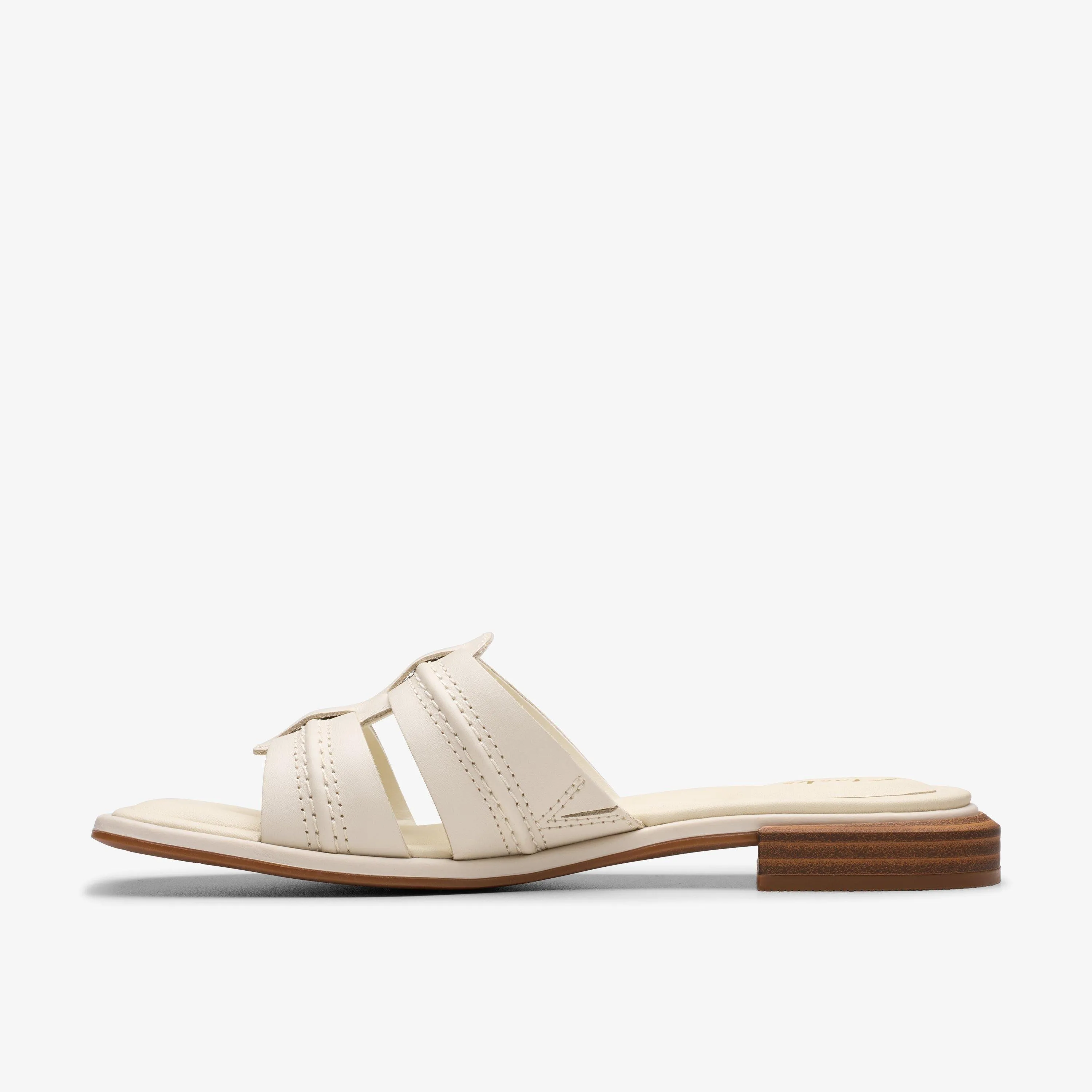 Clarks Women's Ariany Mule Cream Leather 26181237