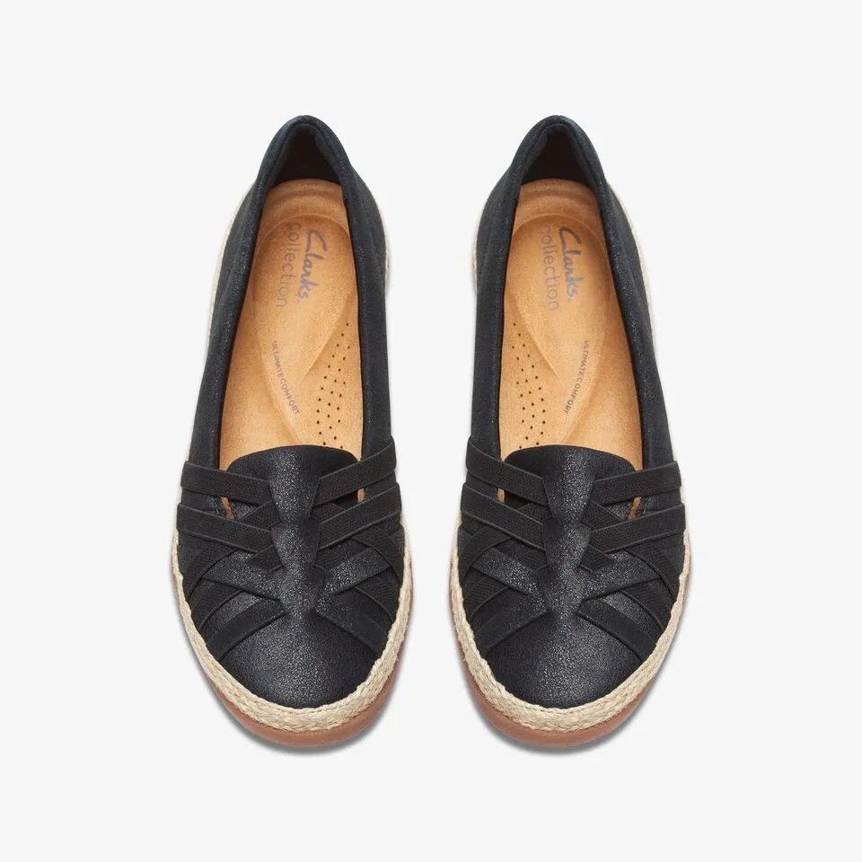 Clarks Women's Elaina Petal Black Suede