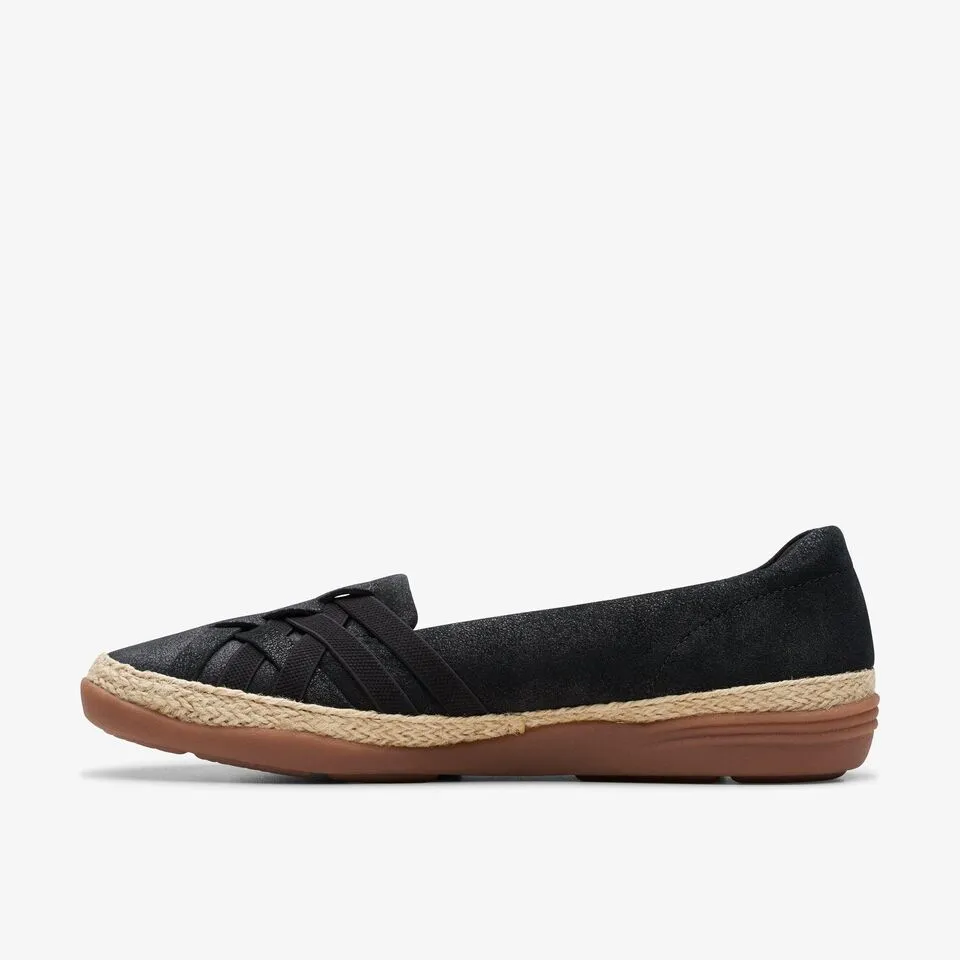 Clarks Women's Elaina Petal Black Suede
