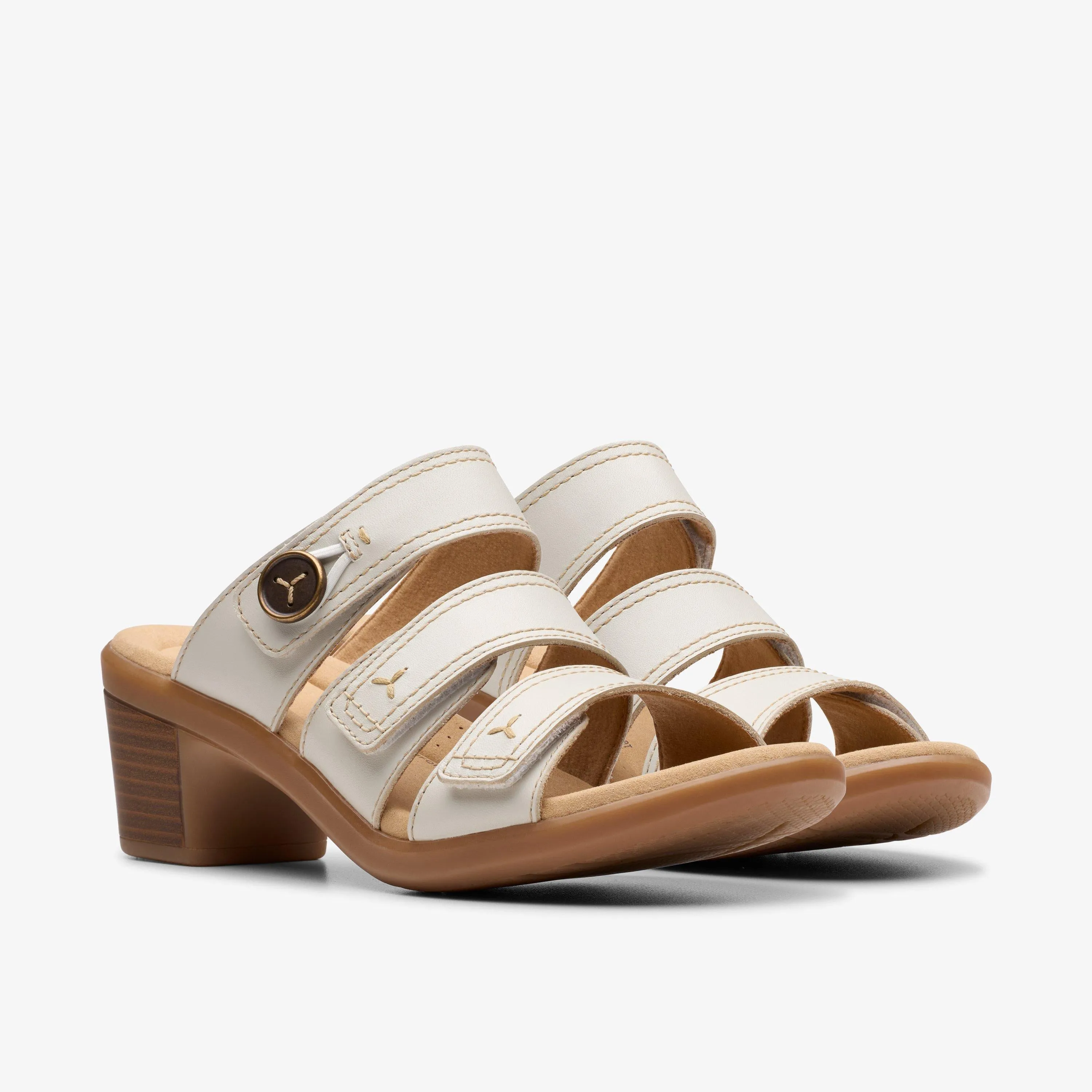 Clarks Women's Emily2 Adella Off White Leather 26181681